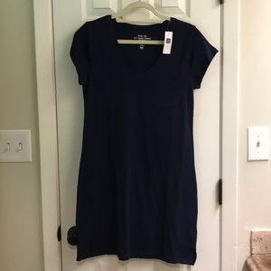 GAP Navy Easy Tee T-shirt Dress V-neck